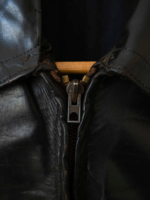 60s German Leather Jacket - L