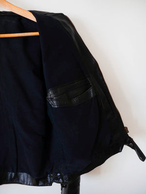 60s German Leather Jacket - L