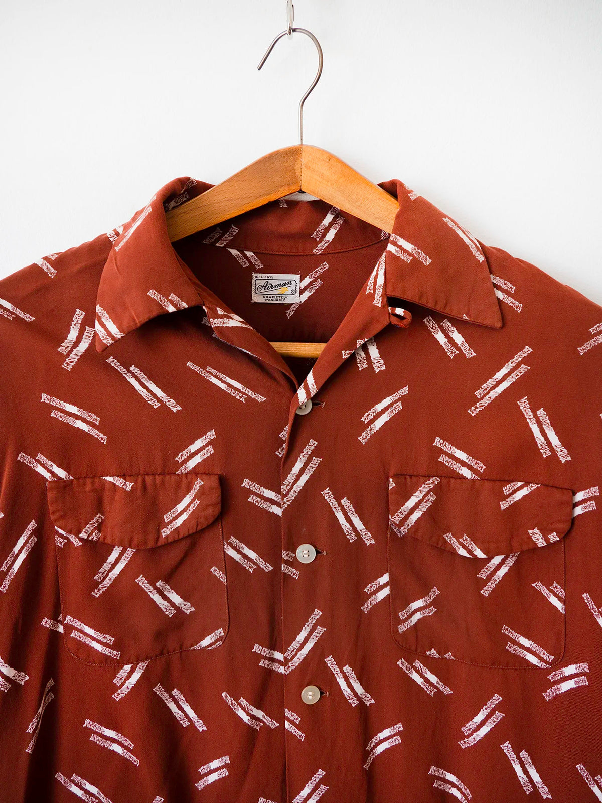 Chemise d'aviateur en gabardine des années 50 - L