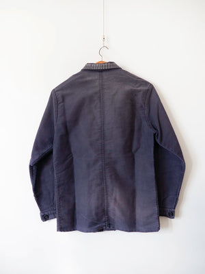 Schwarze Moleskin-Arbeitsjacke aus den 50er Jahren - M