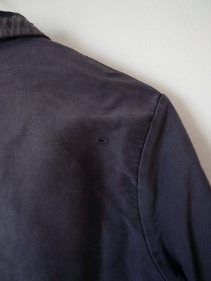 Schwarze Moleskin-Arbeitsjacke aus den 50er Jahren - M