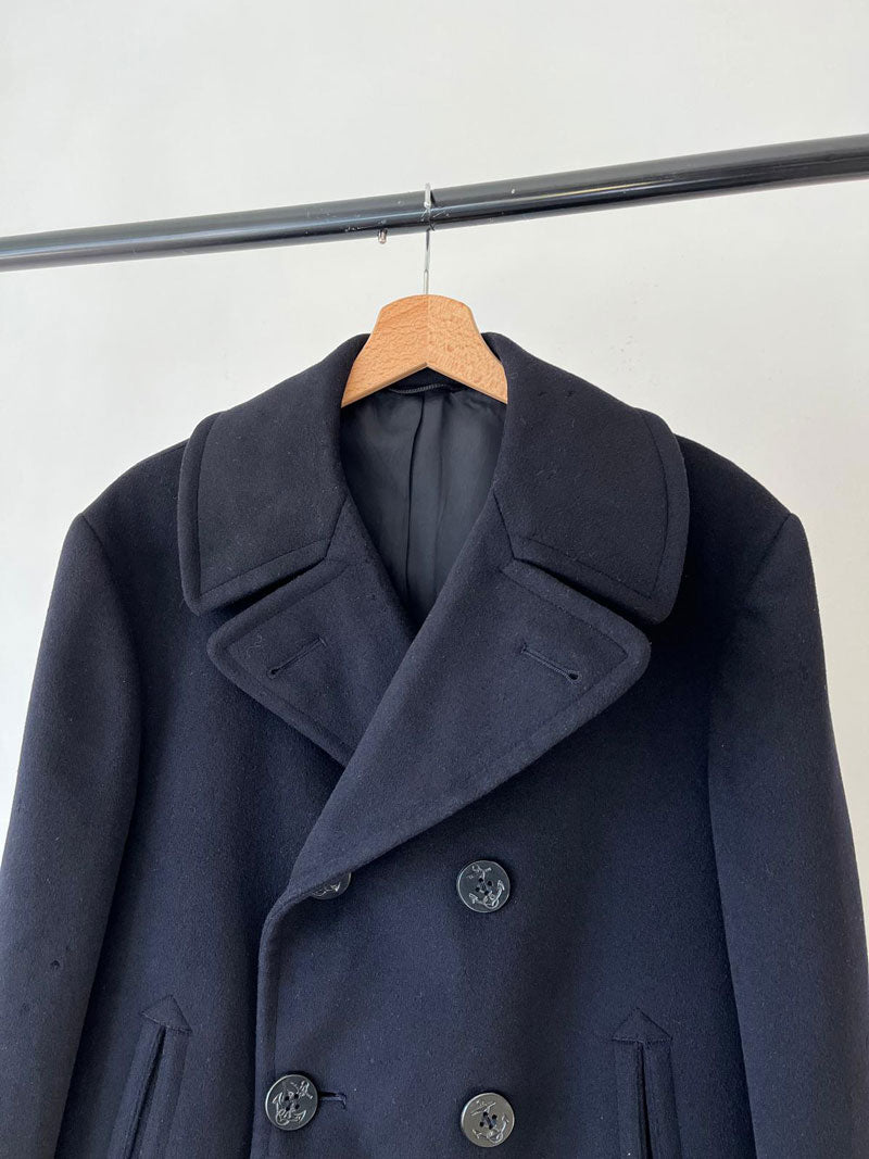 70s US Navy Army Peacoat - M