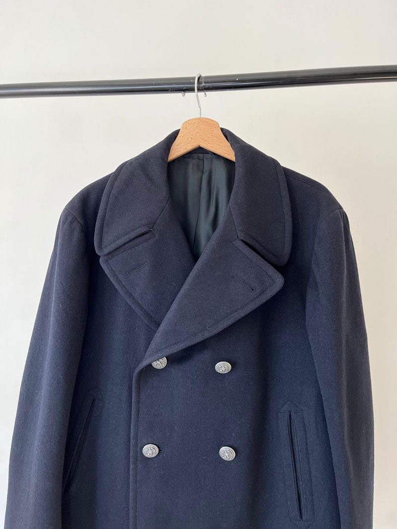 70s US Navy Army Peacoat - M