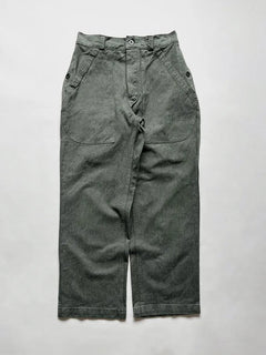 Authentic Swiss Army work trousers in denim, issued from 1950 to 1990 for military and prison use. Vintage government gear. Size W31 L32.