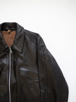 80s Italian Goatskin Tank Jacket - XL