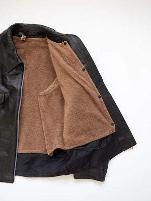 80s Italian Goatskin Tank Jacket - XL