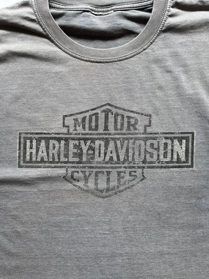 1990s Harley Davidson Faded Black Tee - L