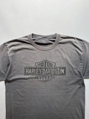1990s Harley Davidson Faded Black Tee - L