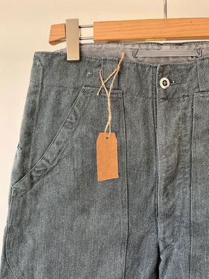 60s 70s Swiss Army Denim Work Pants - W32 L32