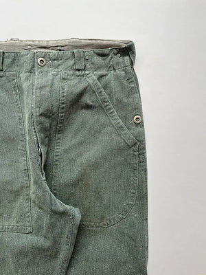 60 - 70s Pantalon de travail en jean de l'armée suisse - W30 L30