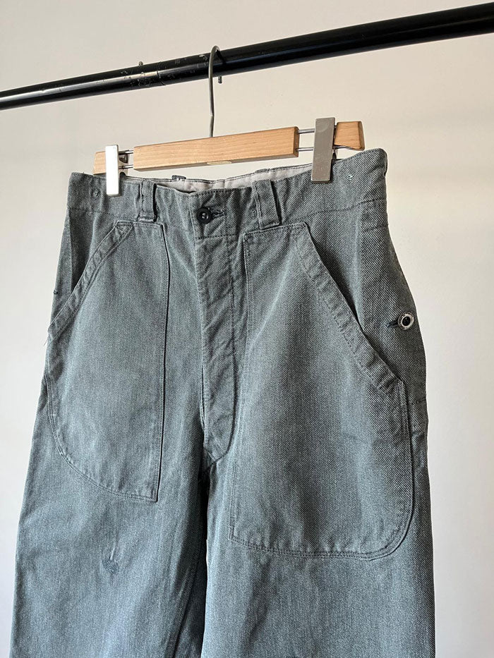 60s 70s Swiss Army Denim Work Pants - W33 L34