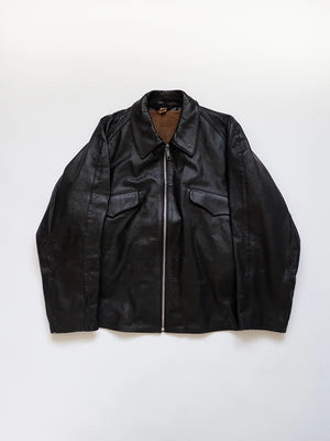80s Italian Goatskin Tank Jacket - XL