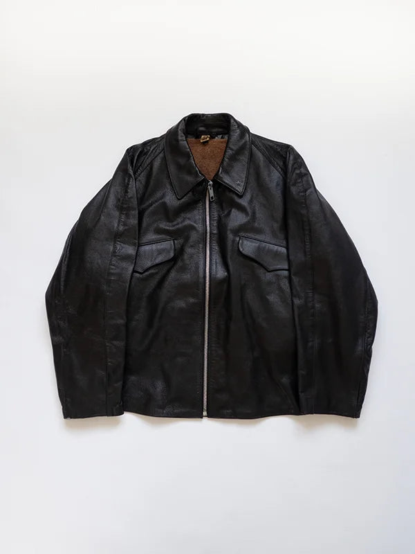 80s Italian Goatskin Tank Jacket - XL