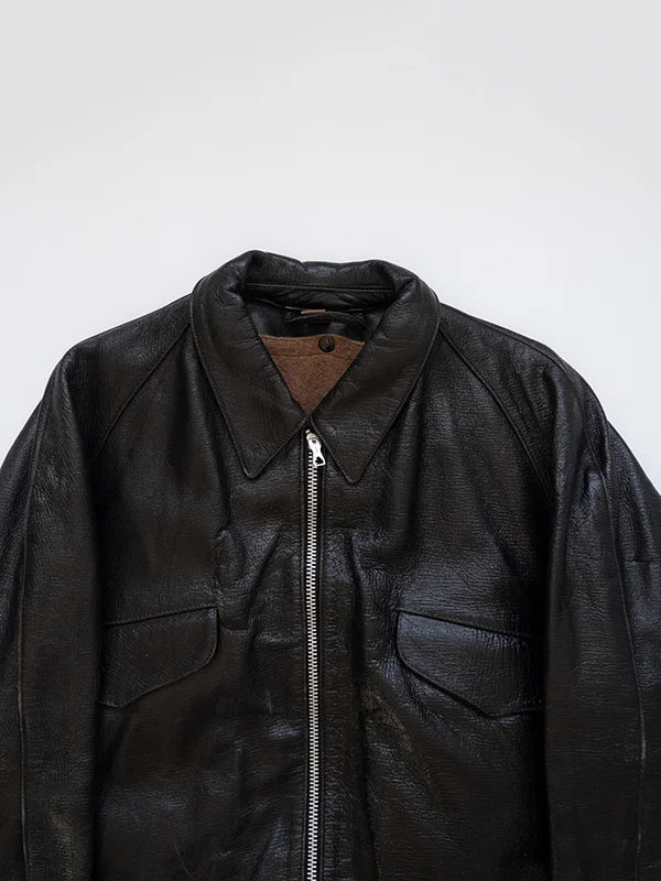 60s Italian Goatskin Tank Jacket - M