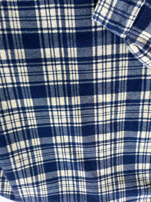 Flannel shirt jacket blue - L