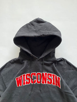 Vintage hoodie Champion made in Mexico in the 2000s. Boxy fit. Print on the front with writing. Size Large.