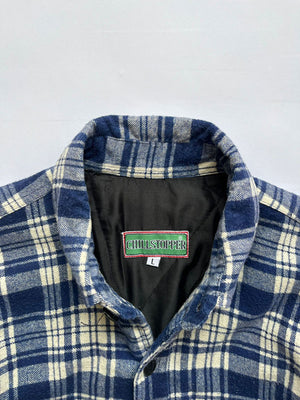 Flannel shirt jacket blue - L
