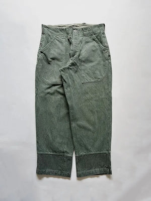 60s 70s Vintage Original Swiss government denim pants used by army and prison staff between 1950 and 1990. Rare vintage surplus. Size W32 L30.