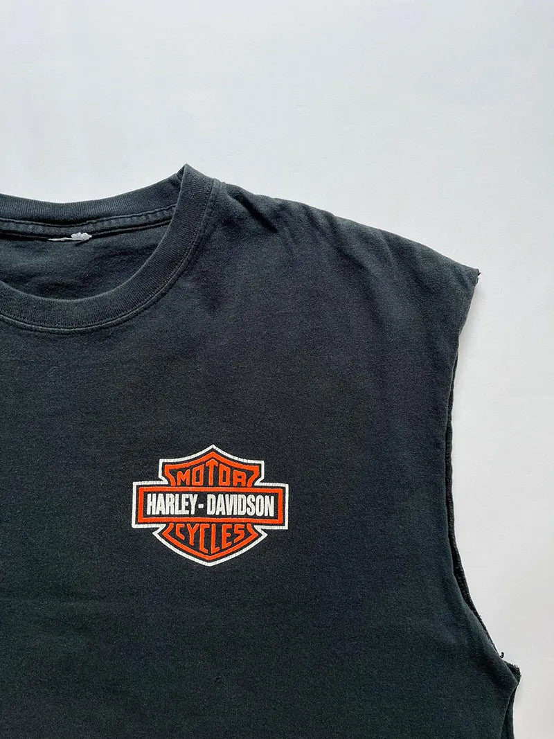 00s Harley Davidson Black Tank Top - L/XL