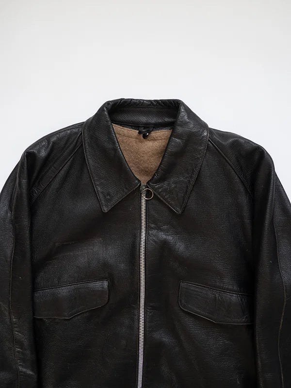 80s Italian Goatskin Tank Jacket - XL