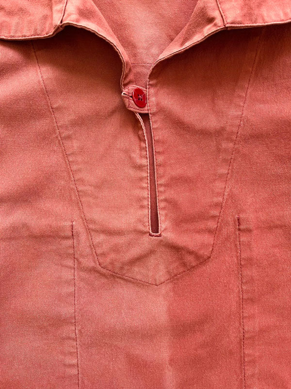 Blouse de pêcheur français saumon des années 80 XL
