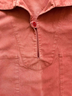 Blouse de pêcheur française vintage années 80 saumon XL