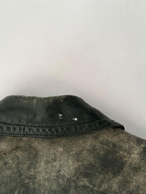 50s 60s German leather jacket Brauch and Frey - XL