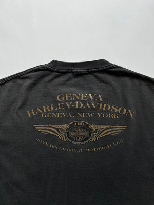 T-shirt gris foncé Harley Davidson années 2000 - XL