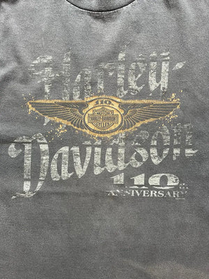 T-shirt gris foncé Harley Davidson années 2000 - XL