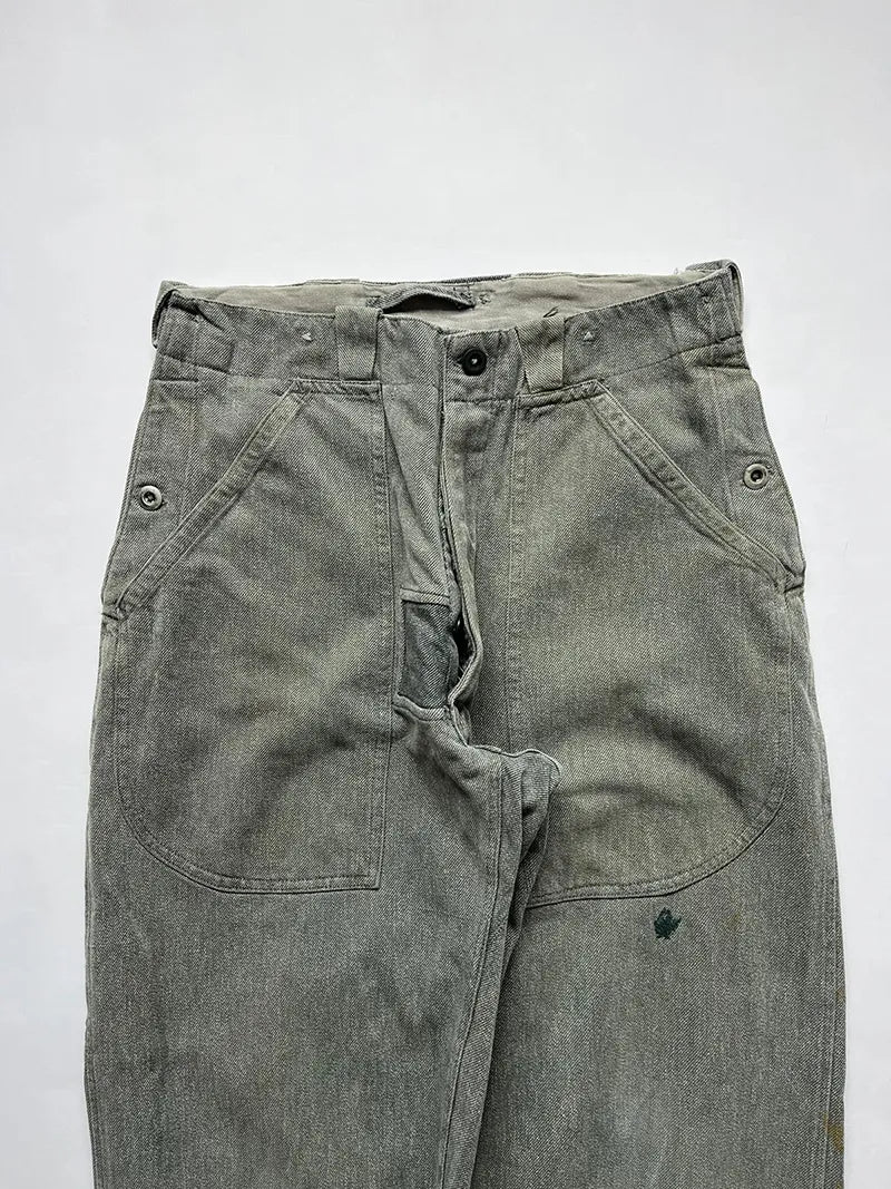 60 - 70s Swiss Army Denim Work Pants - W31 L32