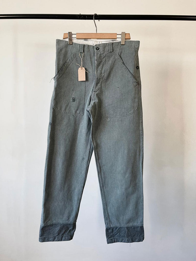 60s 70s Swiss Army Denim Work Pants - W38 L34