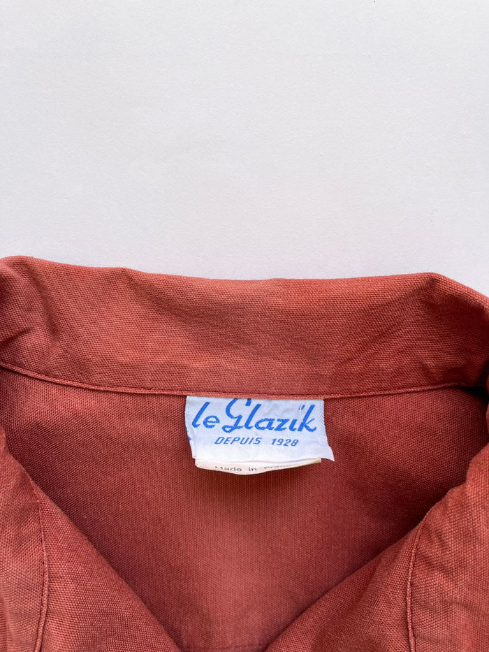 Blouse de pêcheur français saumon des années 80 XL