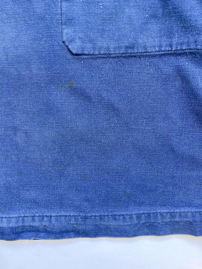 French fisherman smock 80s blue M
