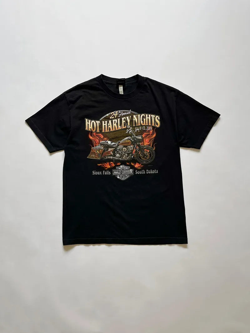 00s Harley Davidson Black Tee - L
