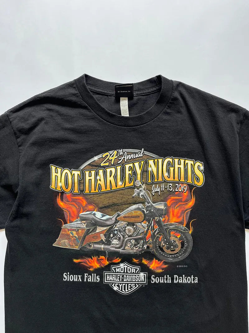 00s Harley Davidson Black Tee - L