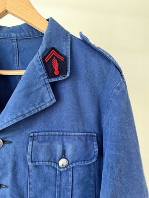 60s French Fireman Workwear Jacket - M