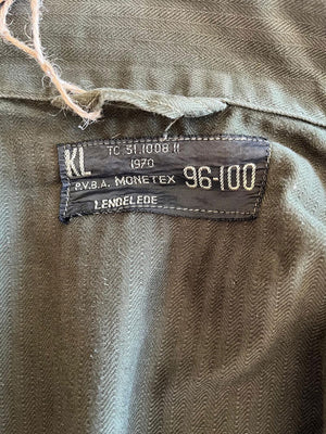 70s HBT Dutch Army Uniform shirt - L
