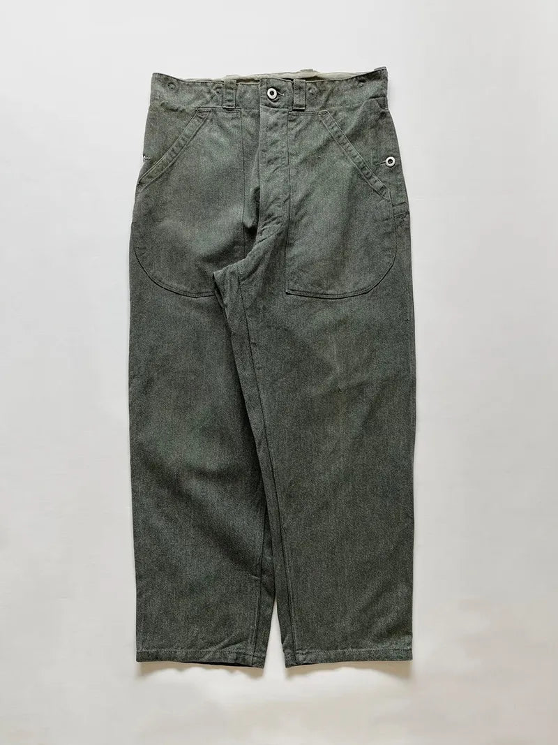 Vintage Denim pants originally made for the Swiss Army and prison service between 1950 and 1990. Authentic vintage government surplus. W32 L32.