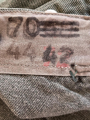60s 70s Swiss Army Denim Work Pants - W33 L30