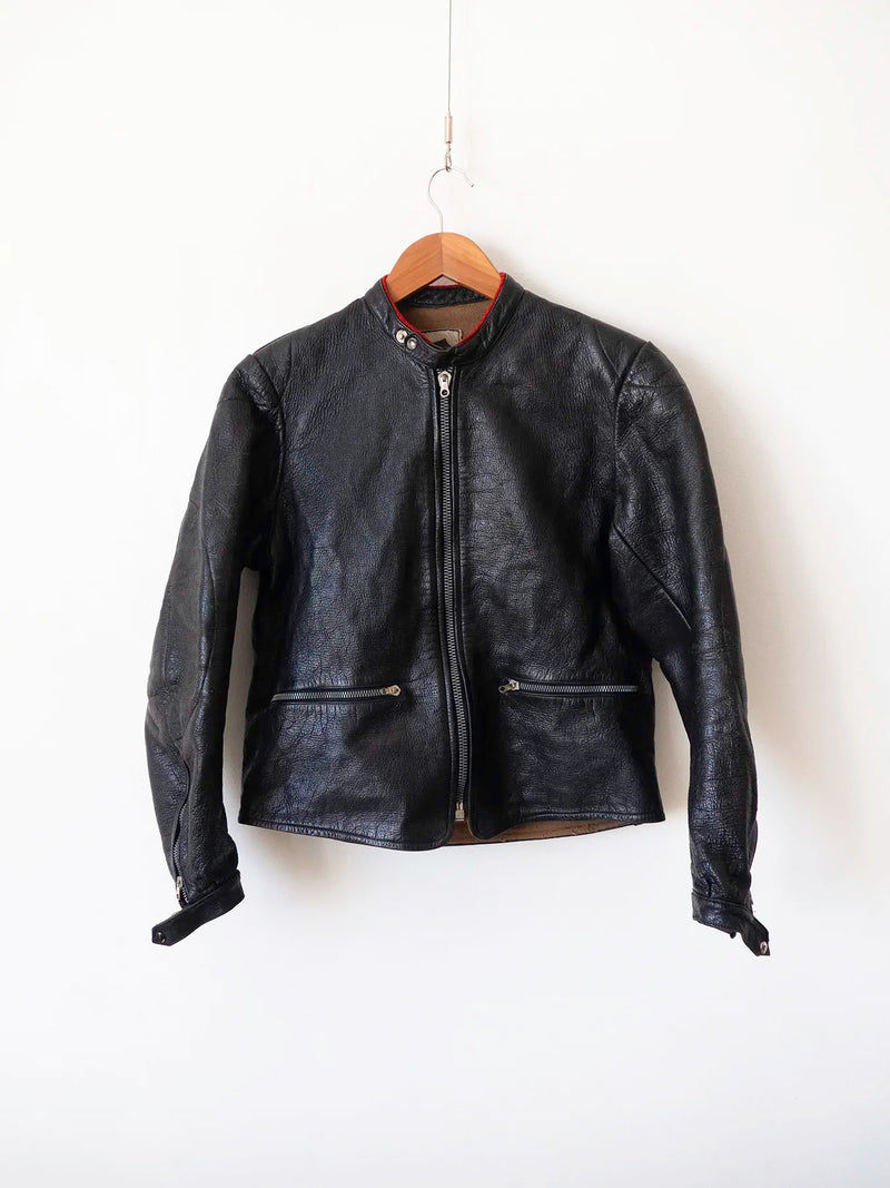 1960s Italian Leather Motorcycle Jacket - XS