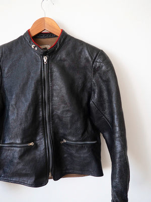 1960s Italian Leather Motorcycle Jacket - XS