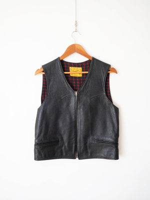 70s Italian Leather Vest - S/M