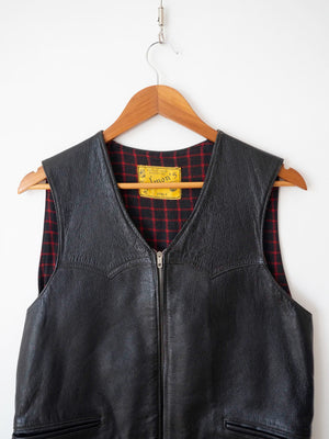 70s Italian Leather Vest - S/M
