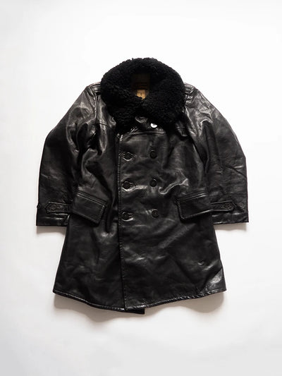 WW2 Swedish Army Leather Coat - M