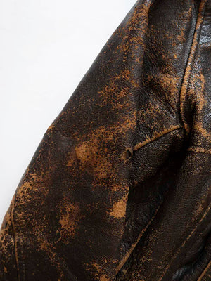 50s 60s US Horsehide Leather Jacket - XS