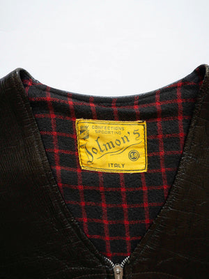 70s Italian Leather Vest - S/M