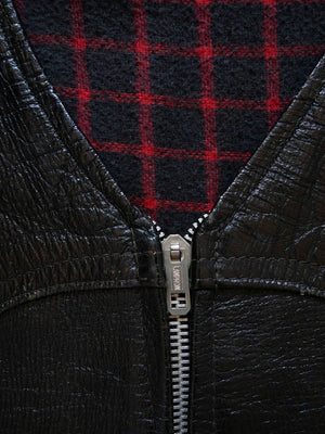 70s Italian Leather Vest - S/M