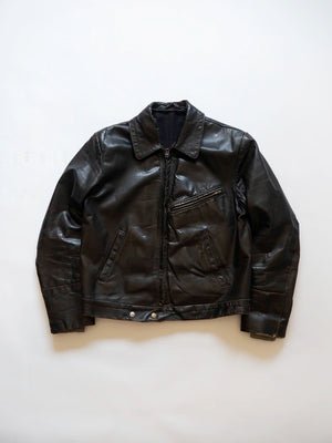 60s German Leather Jacket - L