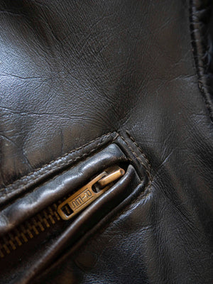 60s German Leather Jacket - L