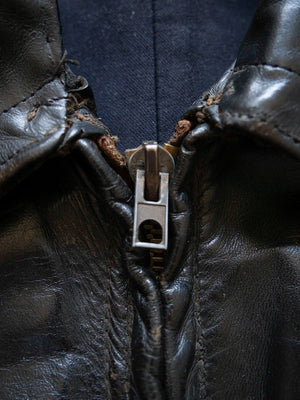 60s German Leather Jacket - L